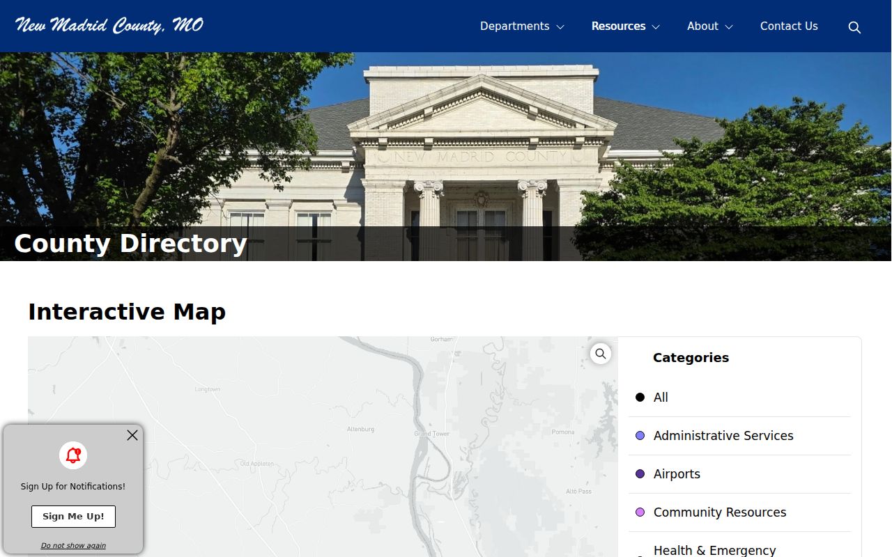 Official New Madrid County office directory